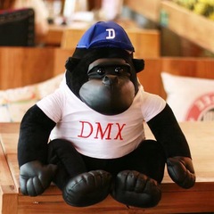 穿衣帽金剛仿真大猩猩毛絨玩具公仔金剛布娃娃玩偶抱枕印製LOGO