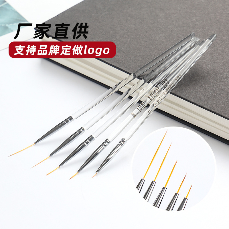 Transparent Rod Japanese-Style Pull-Line Pen Manicure Pen Special Set Ultra-Fine Painted Pen Flower Pen Hook Edge Manicure Pen Wholesale Transparent Rod Japanese-Style Pull-Line Pen Manicure Pen Special Set Ultra-Fine Painted Pen Flower Pen Hook Edge Manicure Pen Wholesale