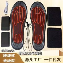 電池款可裁剪發熱鞋墊充電戶外行走保暖腳寶加熱鞋墊電熱保暖寶寶