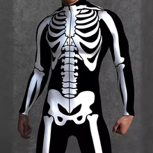 2023万圣节新品紧身衣3D数码印花成人cosplay连体扮演服装