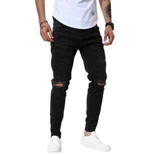 N 67287 Ripped Slim Skinny Pants �ƶ��o��С�_�Lѝ�羳��