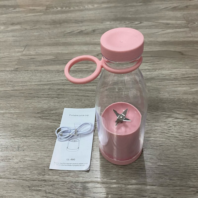 USB无线充电酒瓶榨汁杯6叶刀头便携式榨汁机果汁 跨境家用榨汁杯|undefined