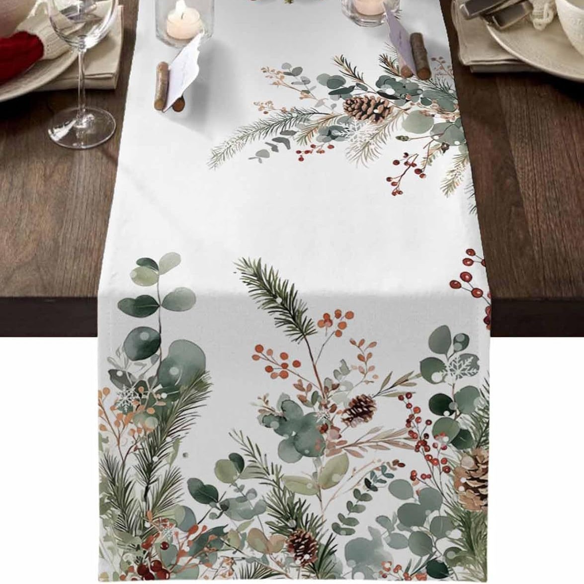 Amazon nueva bandera de mesa de Santa Claus blanca mesa de té de Navidad sala de estar dormitorio mesa de decoración de fondo