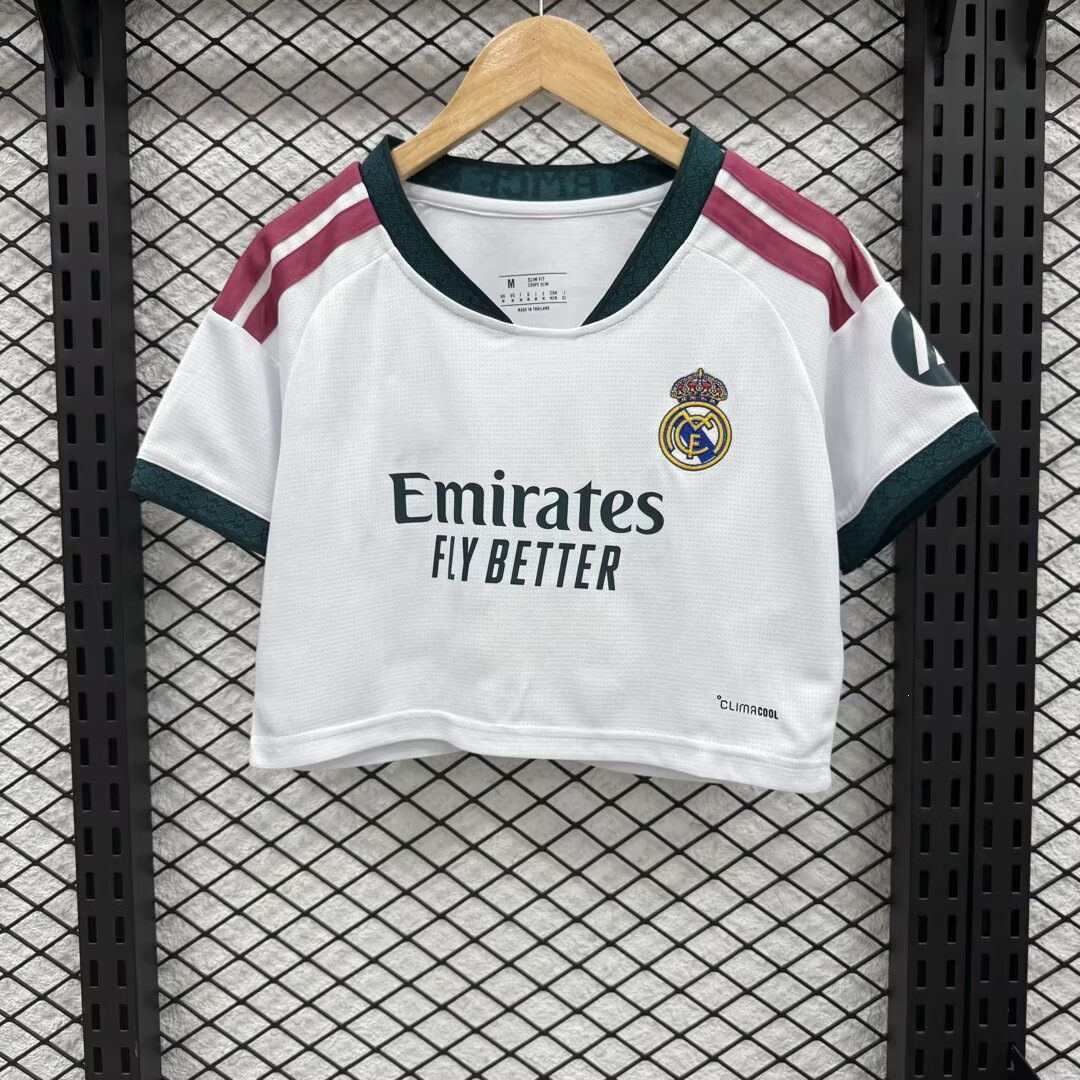 2026 Hot Girl Short Football Jersey for Girls, Slim Fit, Cropped, Short Sleeve, American Style, Mesh, Breathable, Niche Fan Top