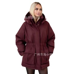 早春高端女款棉服春冬季风衣式工装派克服外套韩版收腰连帽百搭女