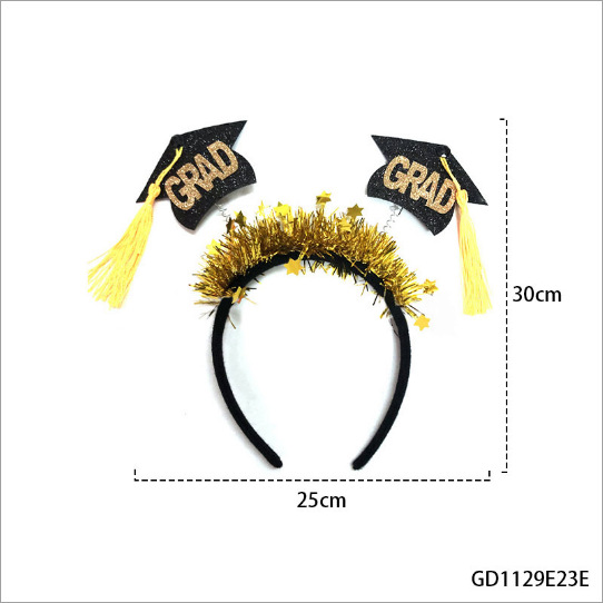 Europeo y americano temporada de graduación divertido cabeza hebilla doctor sombrero mini doctor diadema temporada de graduación decorativo tocado diadema