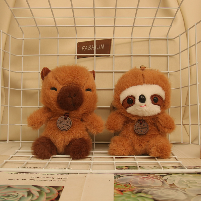 Xiangdun Dun Paradise ペンダントぬいぐるみ人形シミュレーション動物人形子供用バッグキーホルダー布人形|undefined