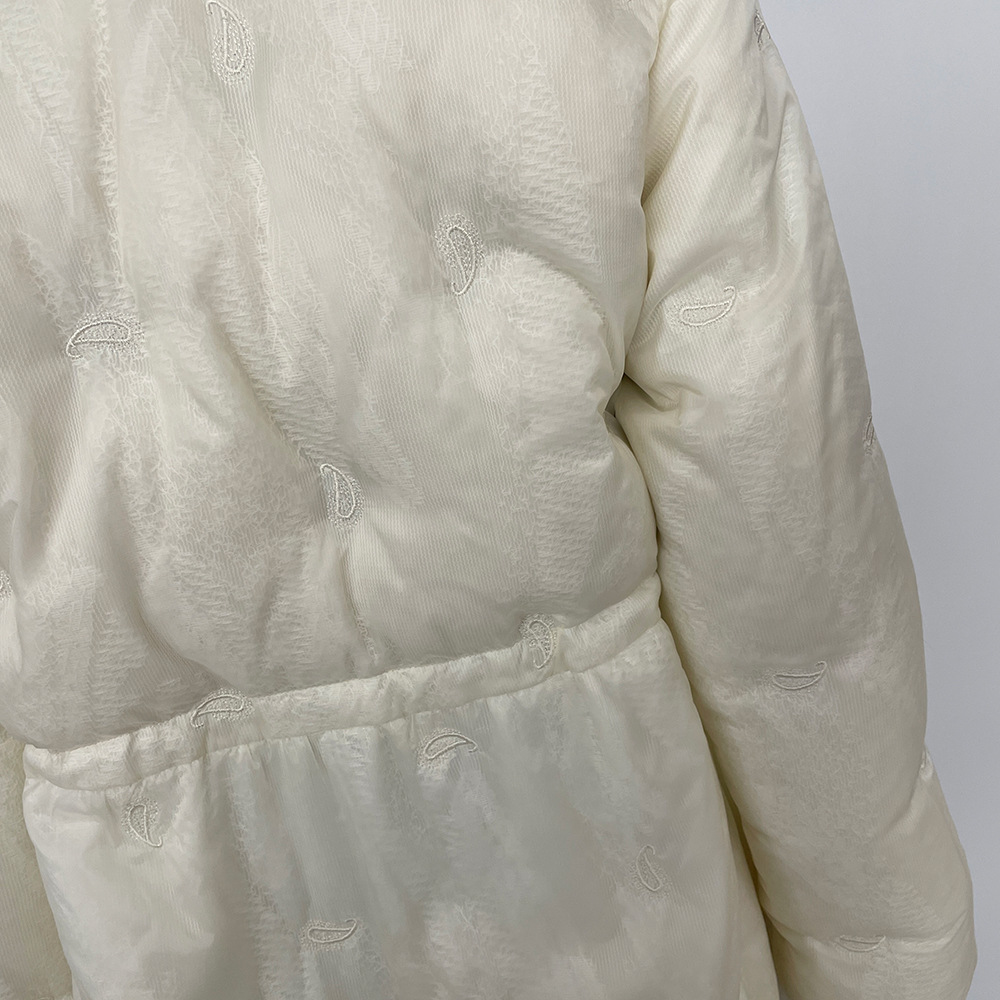 Abbigliamento da donna Giacca da donna di media lunghezza con vita sottile e giacca da donna in piumino d'anatra bianco di alta qualità con stile e nuovo ricamo sul collo a V_voghion.com