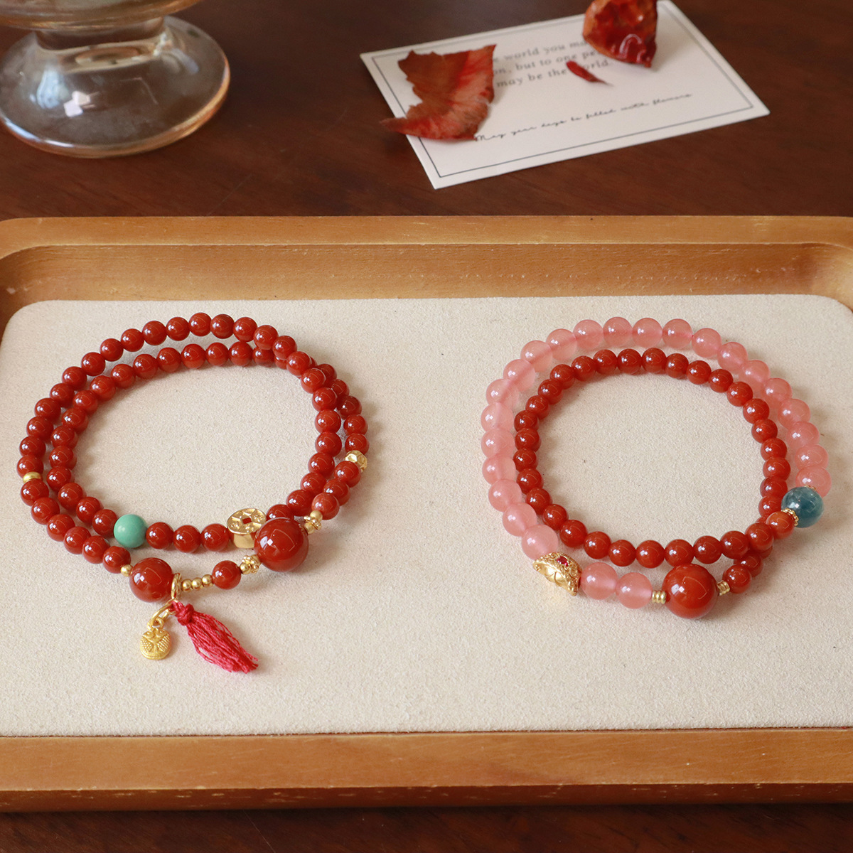 Natural Southern Red Agate New Chinese Style Bracelet Series for Women with National Style Design for the Year of Birth, Safe and Good Luck Wholesale