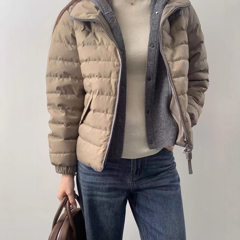 2025秋冬新款百搭连帽口袋羊绒bc鹅绒帽可以脱卸女羽绒服|undefined