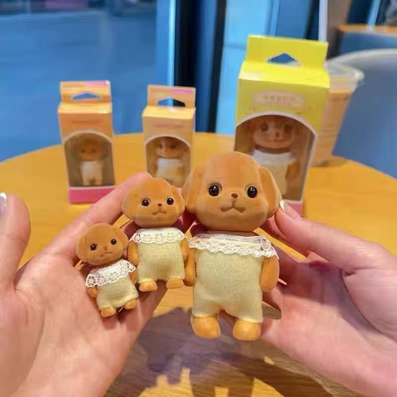溜娃神器森林贝儿手办玩偶贵宾犬娃娃植绒公仔小鼻嘎四肢可动玩具|undefined