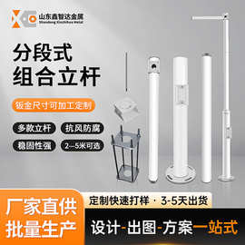分段式组合监控立杆2.5米3米3.5米4米4.5米5米室外不锈钢一体立杆