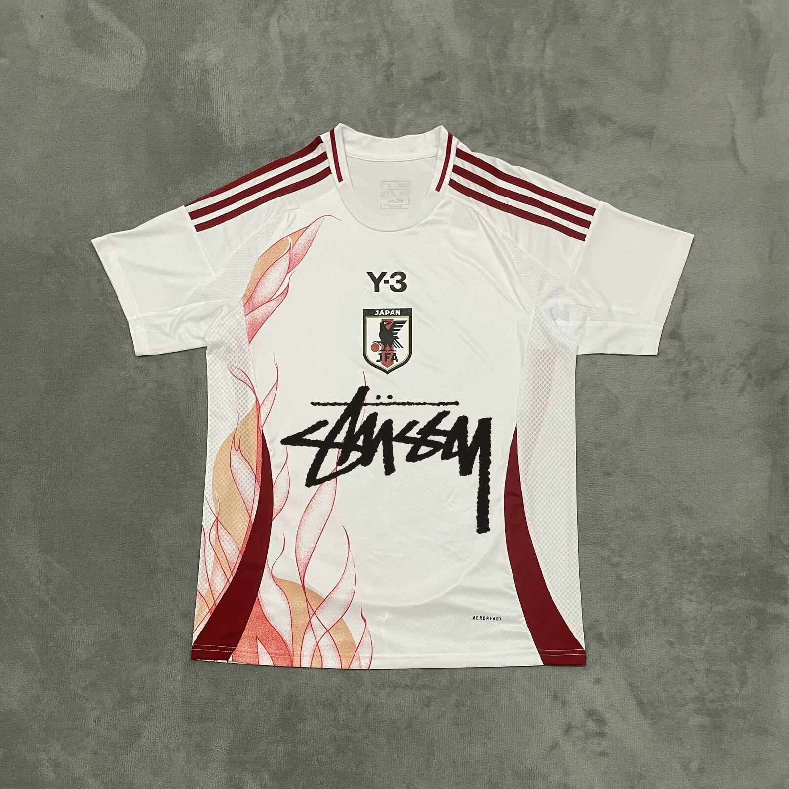 Футболка Stussy Stussy с подписью, Аргентина, Интер, Бразилия, Италия, Фламенго, короткие рукава
