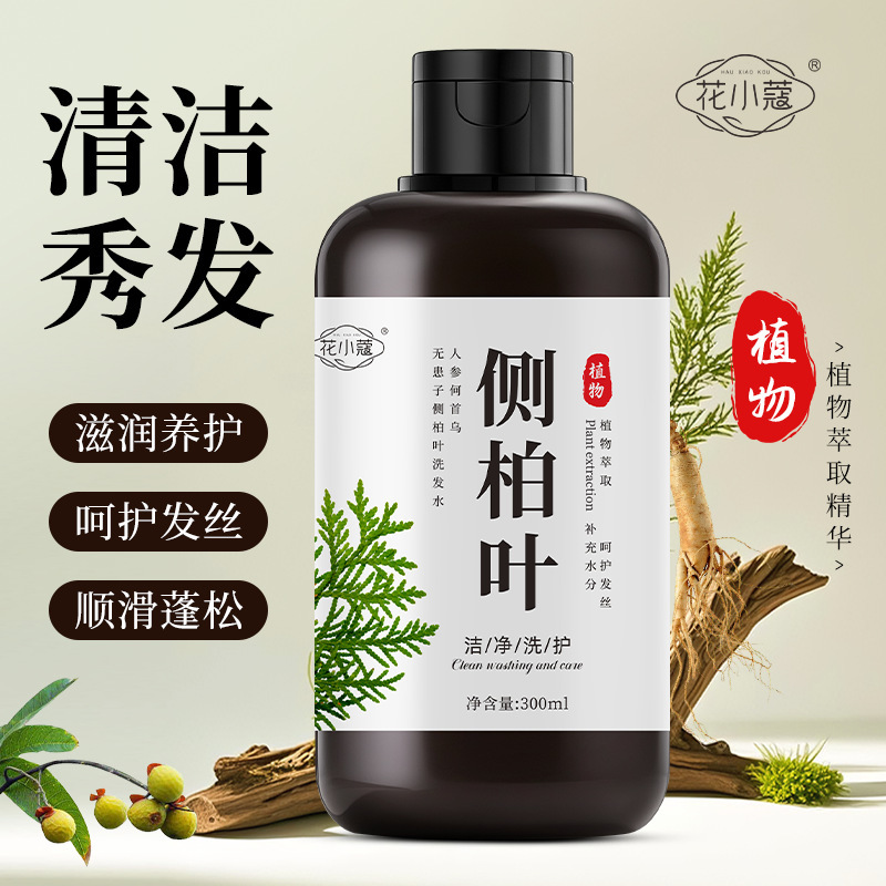 HuangxiaoCao ginseng <unk> <unk> radix <unk> no afectado lateral cypress champú para el cuidado del cabello control de aceite flojo limpio fabricante image 1