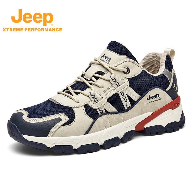 Jeep Jeep Official Outdoor Non-slip Breathable Hiking Shoes Men's Anti-collision Toe Protection Hiking Shock-resistant sneaker