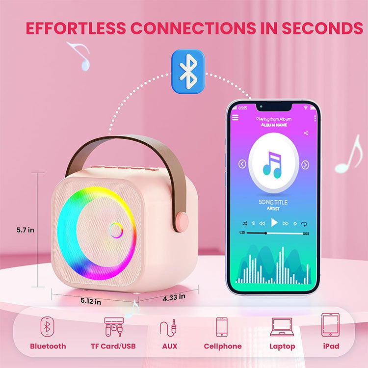 K29 karaoke singing bluetooth audio microphone family KTV karaoke family artifact birthday graduation gift 2
