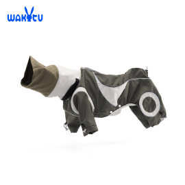 Wakytu英国定制户外防泼水冲锋衣小狗泰迪比熊雪纳瑞小型犬宠物衣