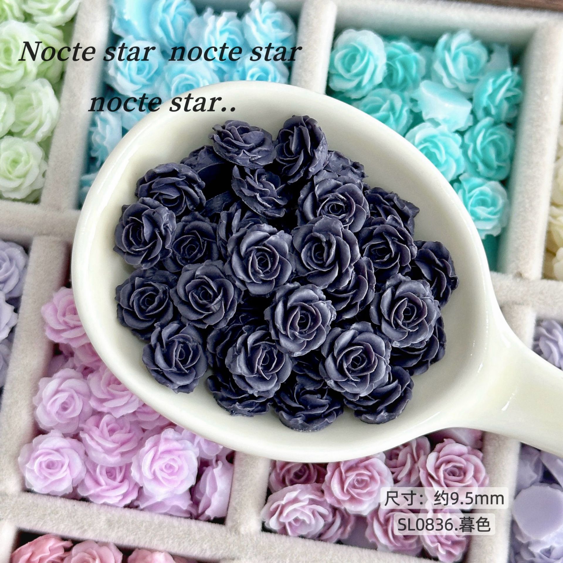 キャンディーカラーの多用途樹脂造花手作り diy 花ビーズアクセサリー材料ハンドブレスレットルースビーズブレスレットアクセサリー