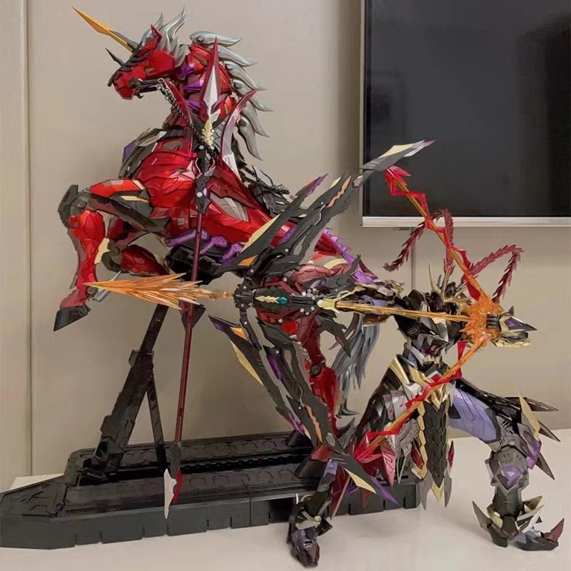 매직 코어 모델 삼국지 코어 AO BING LU BU CAO REN QINGLONG BAI XUEJI MECHA 조립 손으로 만든 장난감 블라인드 박스