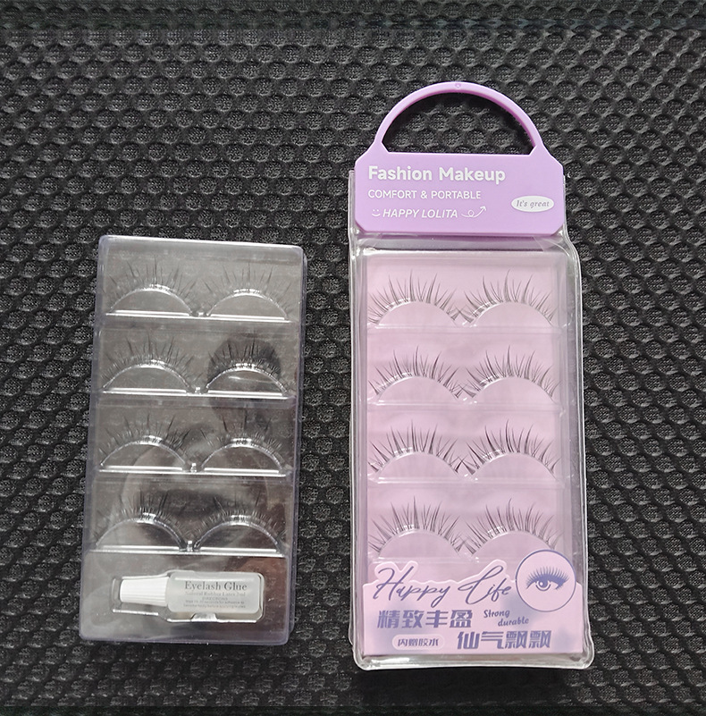 LMLTOP comic Big Eye False eyelash 4-pair set Whole cluster one-piece eyelash with glue LLT26 undefined