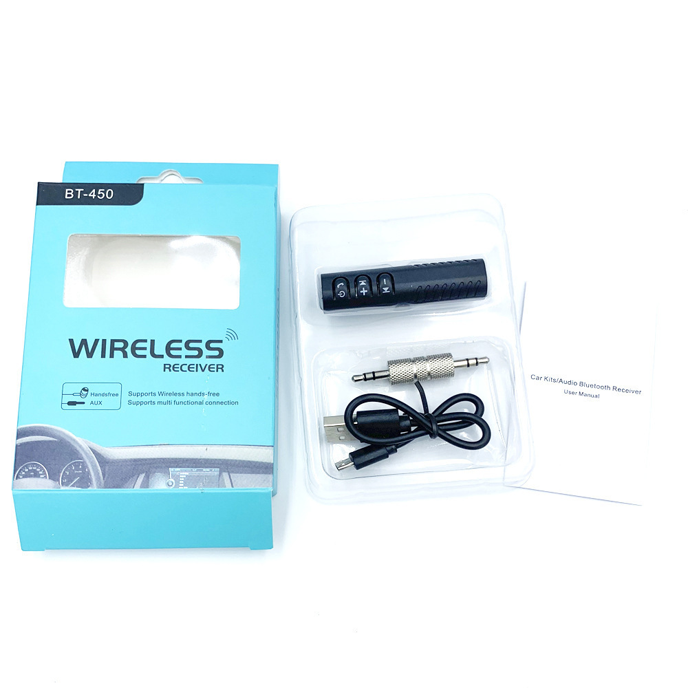 Lavalier 3.5mm Bluetooth Receiver Car Bluetooth Hands-Free Audio Receiver Portable Mp3 Music Player