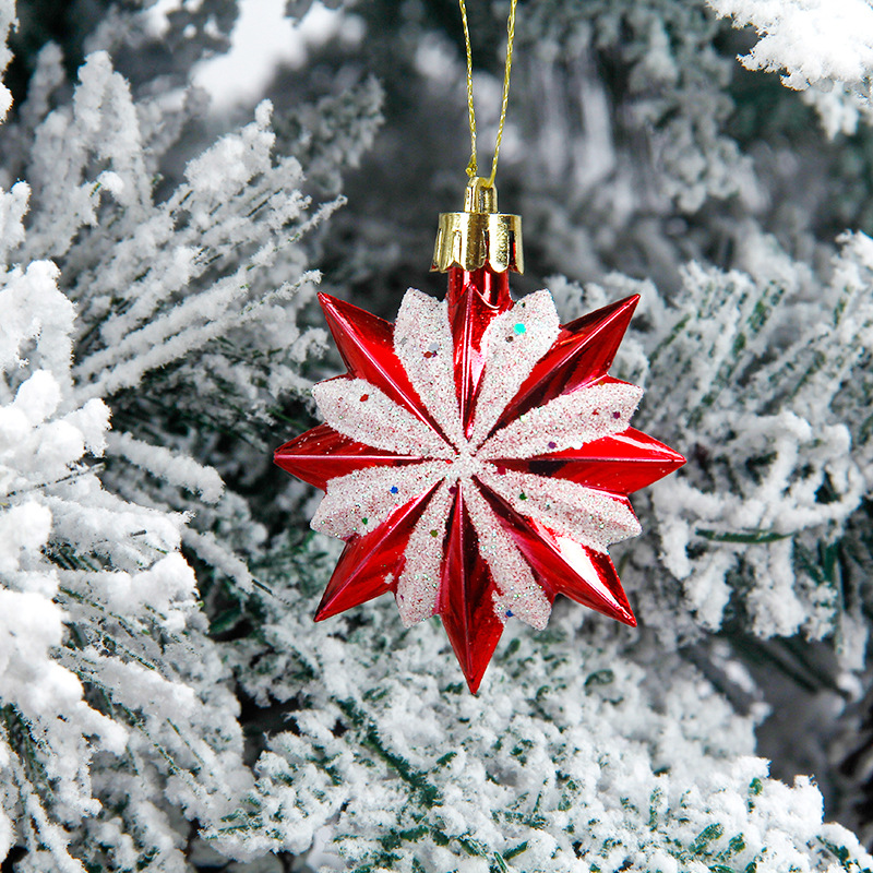 Christmas New Christmas five-pointed star decoration Christmas tree pendant Christmas Eve gift_voghion.com