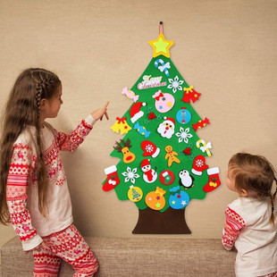 Cross-border explosions handmade Christmas tree children felt Christmas tree ornaments stitching diy Christmas tree decorations wholesale