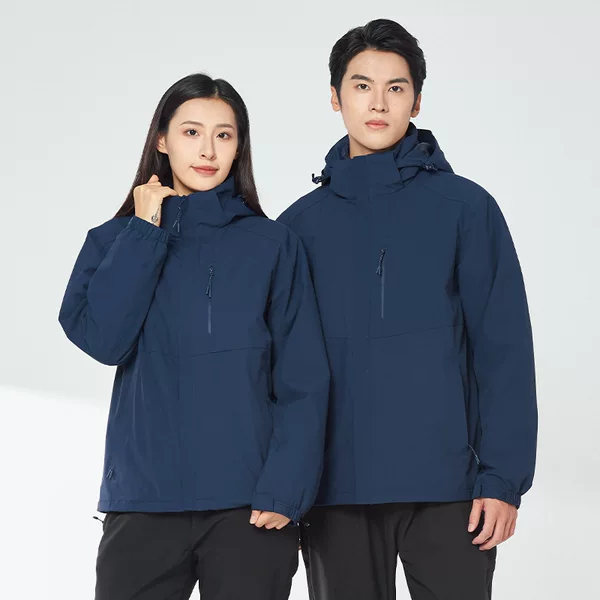Polar Fleece Three-In-One Jacket, Detachable Jacket, Two-Piece Set for Men and Women, Waterproof and Windproof Mountaineering Clothing, Customized Logo