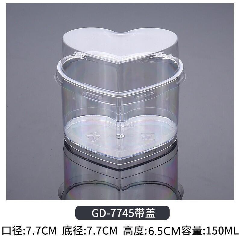 Vasos desechables transparentes para postres con tapa y cuchara, para gelatina y mousse