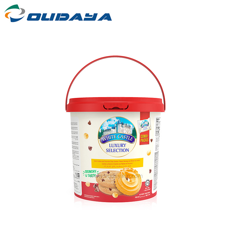 大容量食品包装桶带提手膜内贴塑料巧克力曲奇饼干桶
