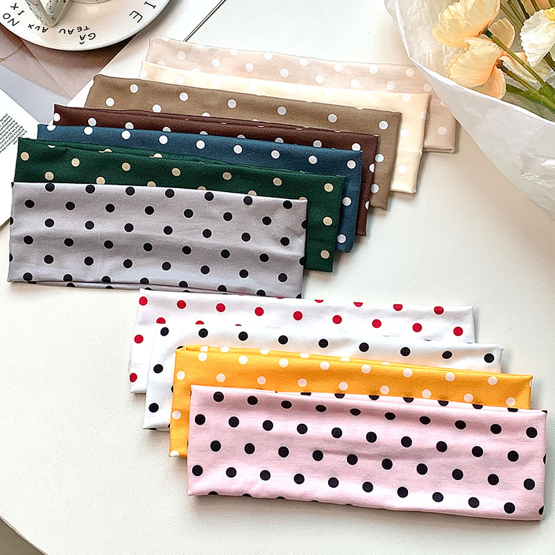 New Polka Dot Yoga Elastic Headband, Fashionable Polka Dot Makeup Headband, Hair Accessories, Sports and Fitness Sweat-Absorbent Headband New Polka Dot Yoga Elastic Headband, Fashionable Polka Dot Makeup Headband, Hair Accessories, Sports and Fitness Sweat-Absorbent Headband