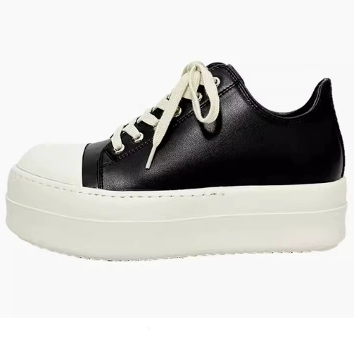 RO черная доска на толстой подошве мужская пара из кожи кексы американские туфли с большими головами