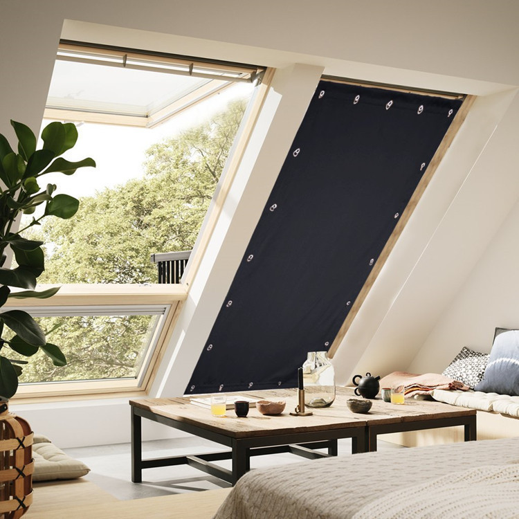 Amazon Cross-border Suction Cup Curtain Roof Skylight Attic Sunshade Temporary Simple and Convenient Folding Travel Curtain