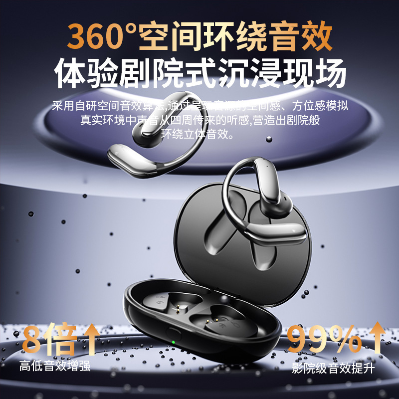 跨境Q102智能AI翻译耳机开放半入耳挂耳式式OWS运动无线蓝牙耳机|undefined