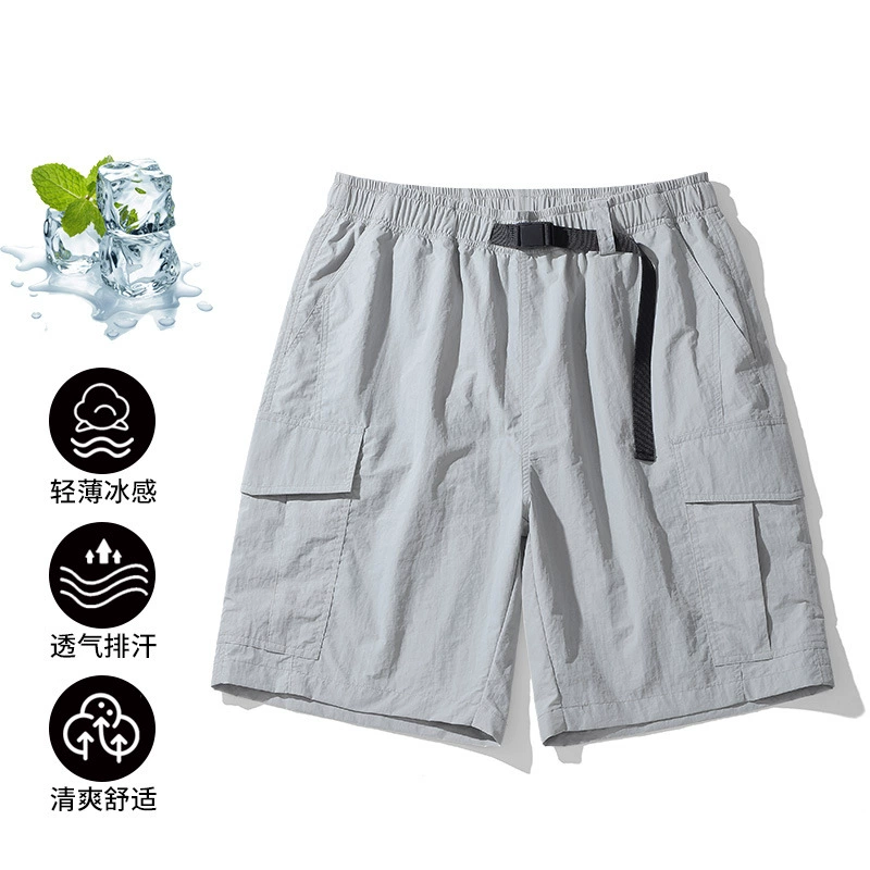 Трансграничная прямая трансляция новых брюк-карго, шорты-карго, мужские повседневные спортивные дышащие водонепроницаемые брюки с пятью точками, мужские комплекты из двух предметов