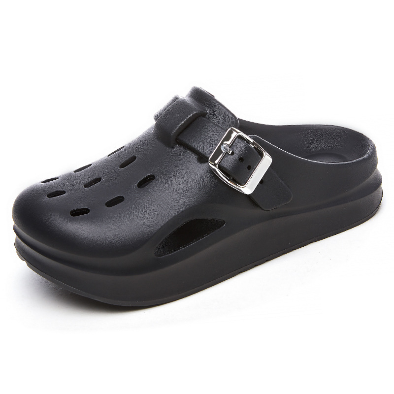 Pantuflas nuevas mujeres verano eva zapatos con agujeros para el cabello femenino moda exterior ropa plana comercio exterior ligero sandalias y pantuflas Baotou