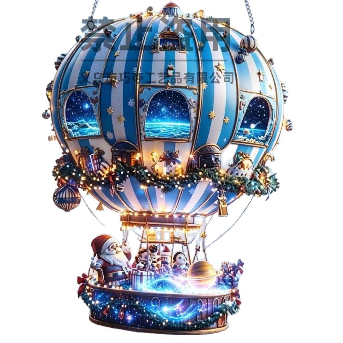 Nuevos productos transfronterizos de Navidad globos de aire acrílico Santa colgante dormitorio y sala de estar decoración de pared al por mayor
