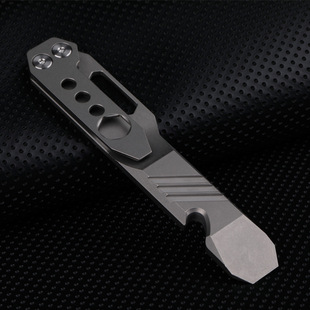 Tc4 Titanium Alloy Pry Bar Screwdriver Multifunctional Bottle Opener Pry Bar Edc Portable Legal Self-Defense Tool Wrench Lightweight