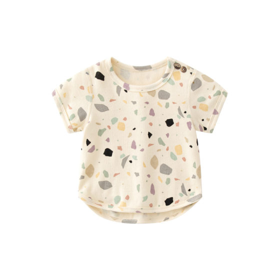 ins Children's Clothing Baby's Short-sleeved T-shirt Summer Children's Girls' Boys' Jacket Pure Cotton T-shirt Half-sleeved Summer Clothes
