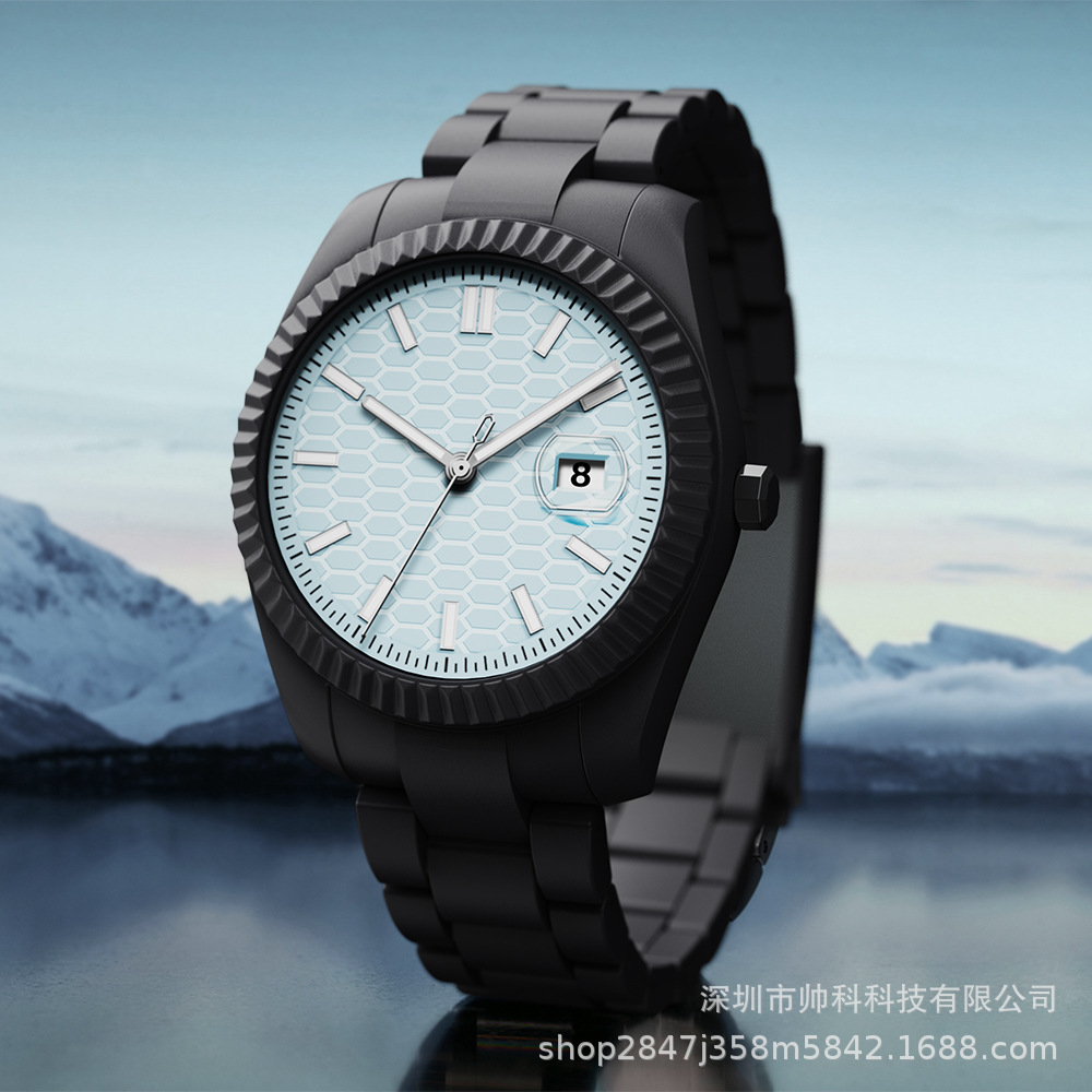 New Men's Watch Fashion Business Concept Large Dial High-End Waterproof Quartz Watch Foreign Trade Cross-Border Hot Model