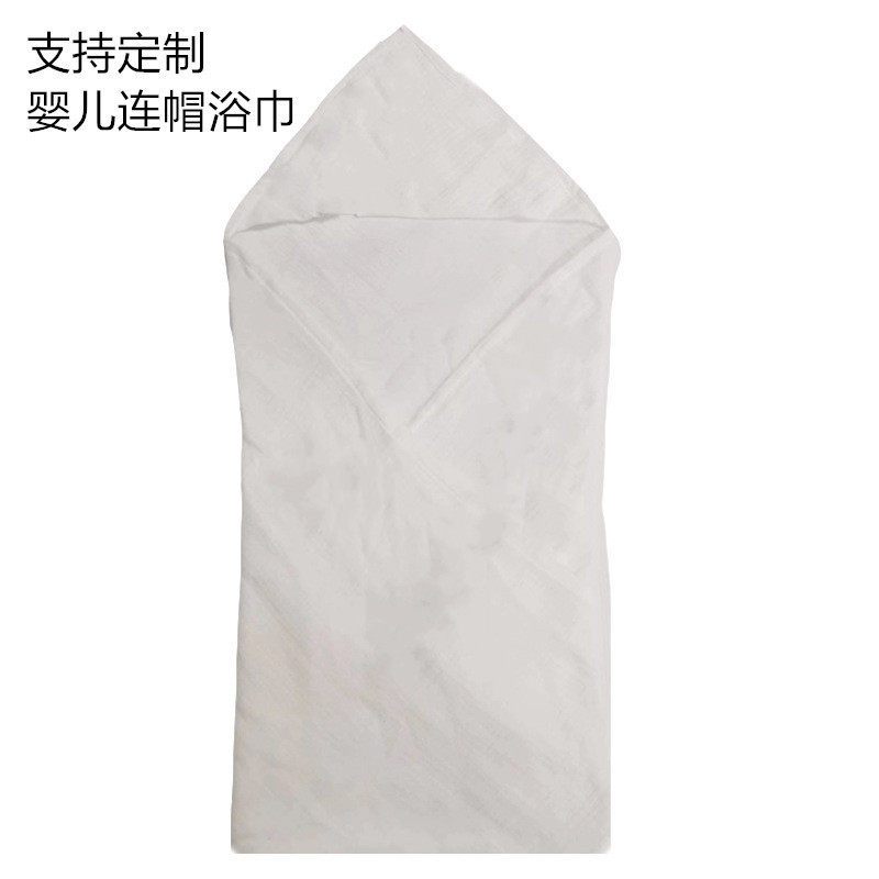 Customized Cross-Border Kidsren's Bath Towel Baby Absorbent Breathable Swaddle Blanket Cotton Towel Cloak Baby Bath Tower