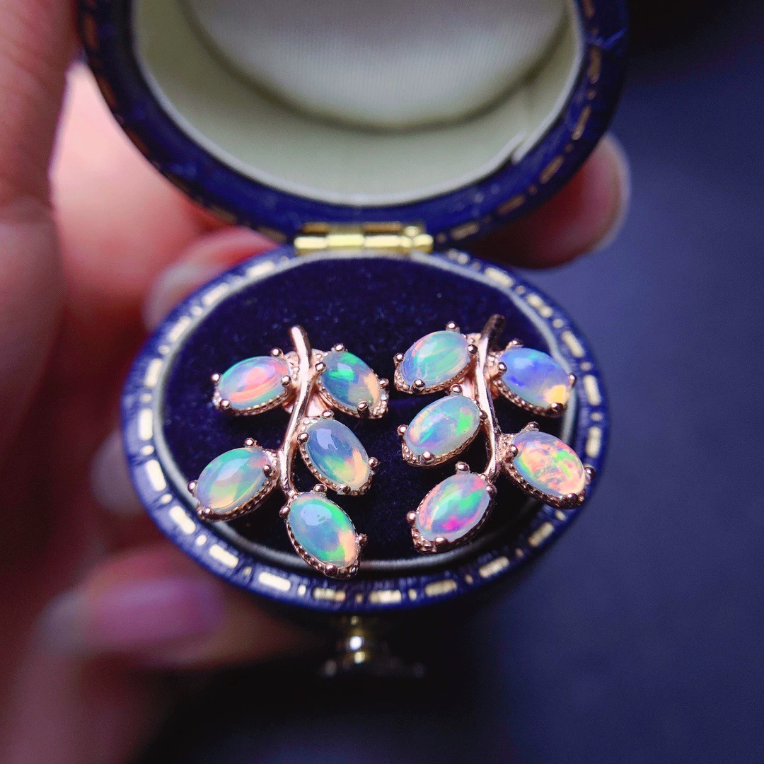 Органические серьги, серебро 925 пробы, 5 мм