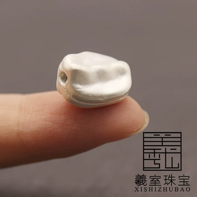 silver irregular stone flat beads | Zərgərlik ara hissələri