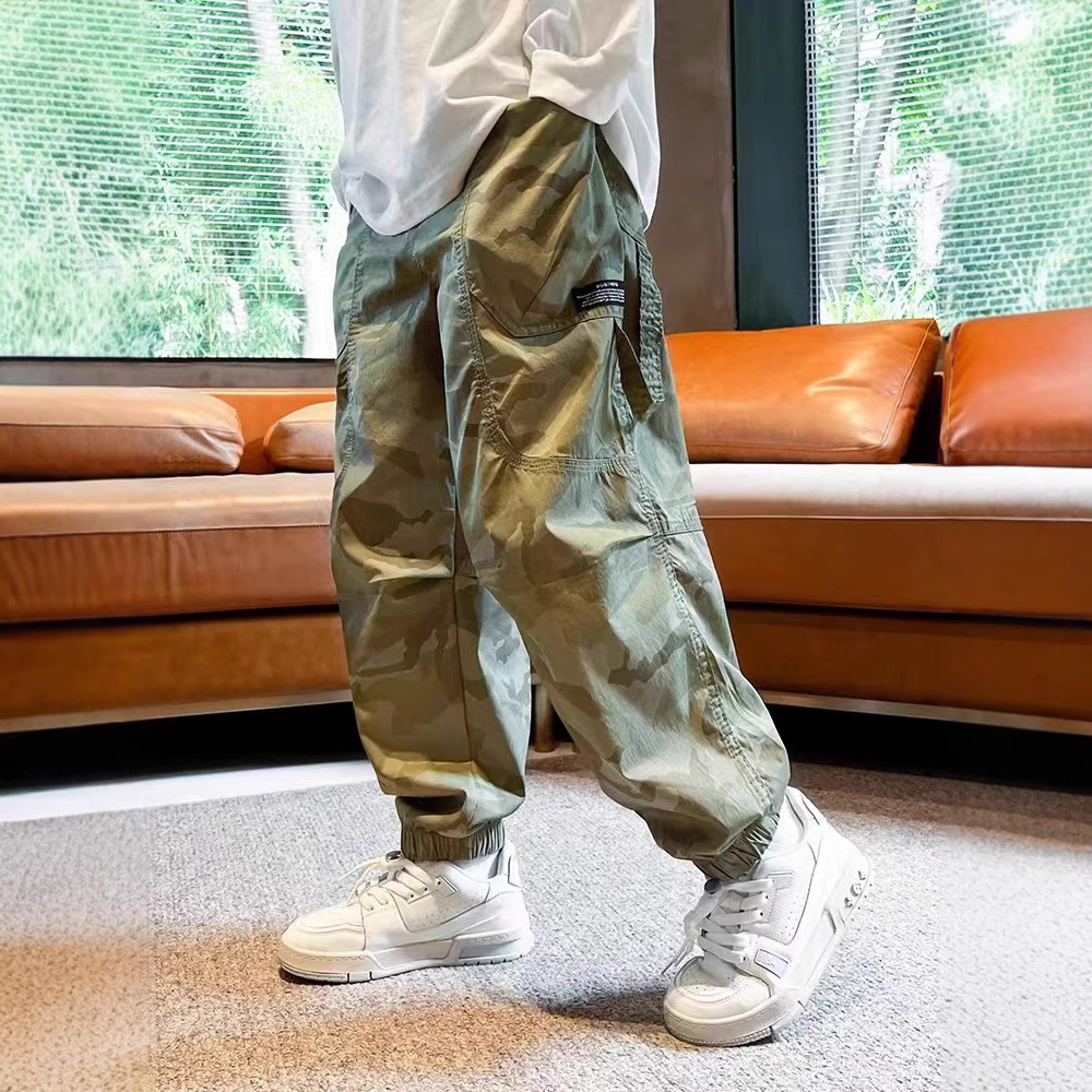 Children's Clothing Boys' Pants Summer Anti-Mosquito Pants 2025 New Kidsren's Medium and Large Kidsren's Sports Pants Thin Summer Style Trend