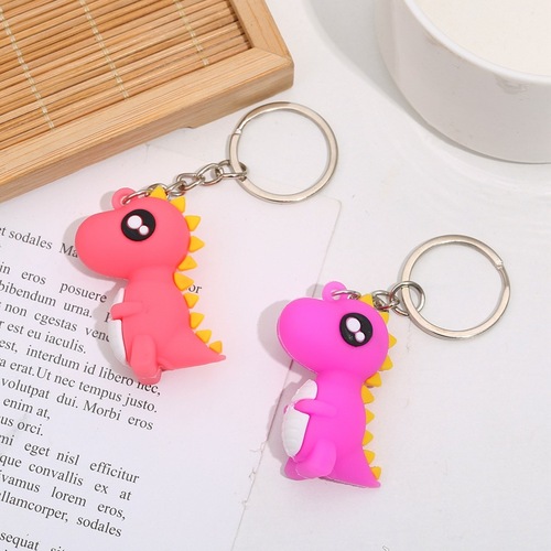 Cartoon cute little dinosaur keychain car couple keychain student bag pendant small gift wholesale