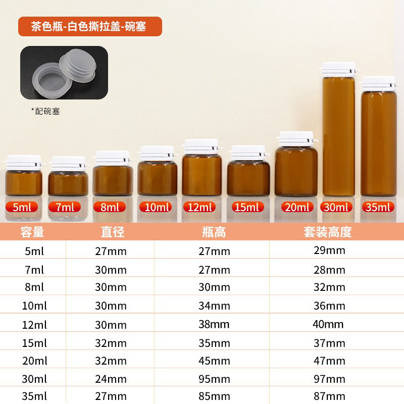 現品の茶色は蓋のクリームの瓶を引き裂いて5-35mlのダブルカードの口のガラスのクリームの瓶を引き裂いて広口のマスクの瓶を管理します。|undefined