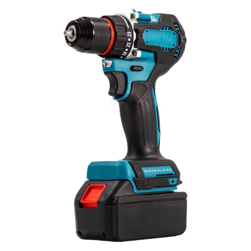 跨境牧田款13mm无刷锂电钻 冲击钻充电式电钻大扭力多功能电钻