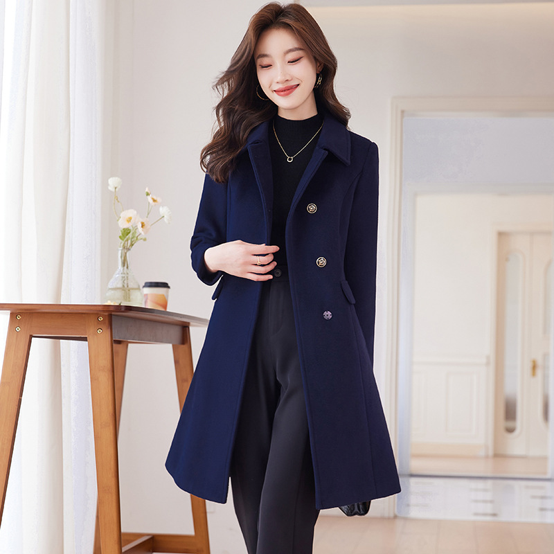 울 모직 코트 은행 보석 가게 호텔 프론트 데스크 툴링 영업 부서 작업복 가을과 겨울 전문 코트 여성