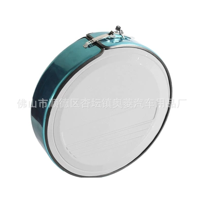 Waterproof Tire Cover, Off-Road Vehicle — Spare wheel cover - white-three-horizontal-cover-plastic-middle-plate-stainless-steel-shell