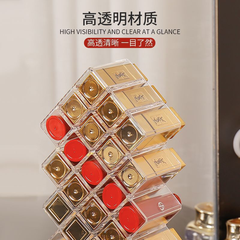 16 cajas de almacenamiento de lápiz labial creativo esmalte acrílico tablero de exhibición de esmalte de uñas puede ser una variedad de cajas de almacenamiento de múltiples cajas